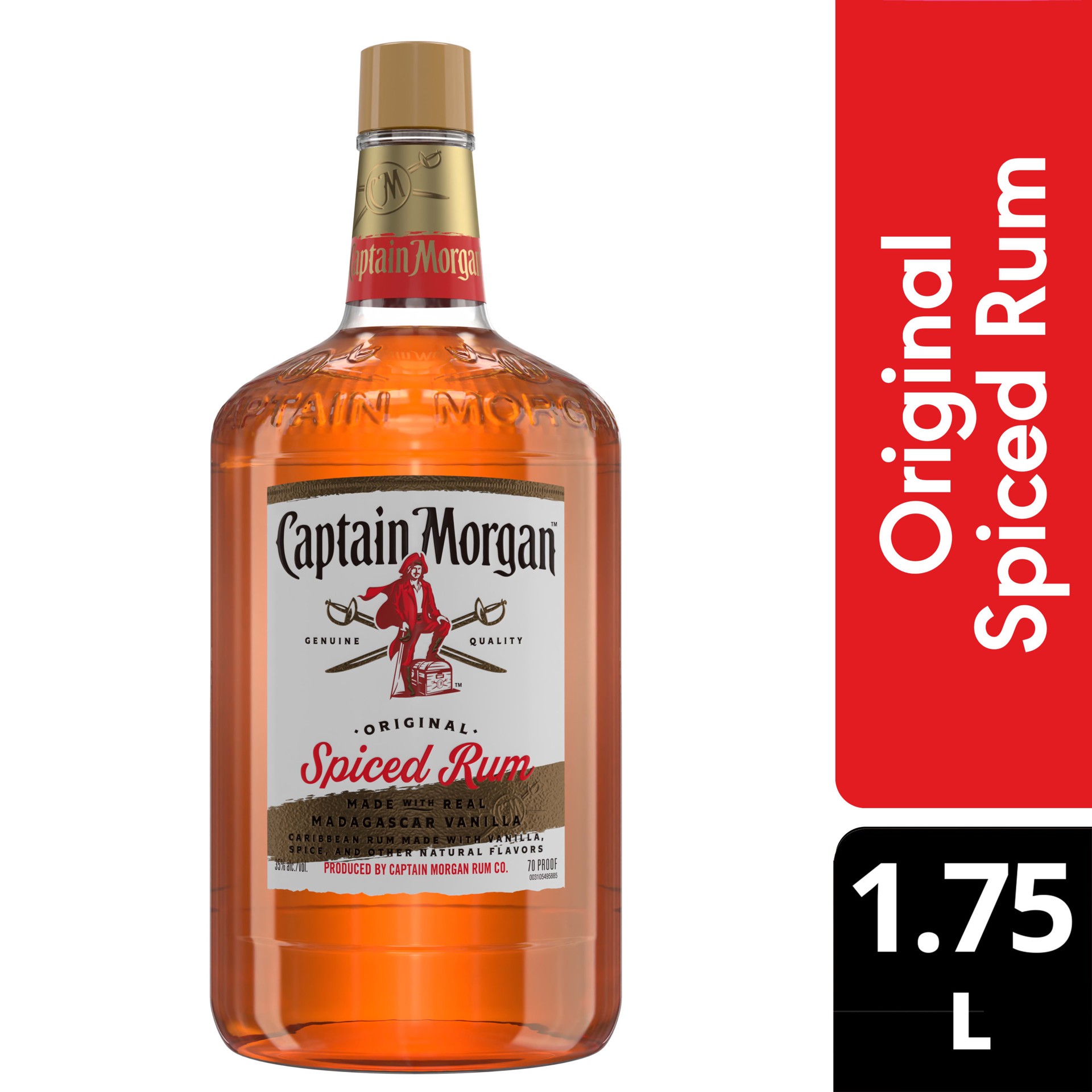 slide 1 of 5, Captain Morgan Original Spiced Rum, 1.75 L, 1.75 liter