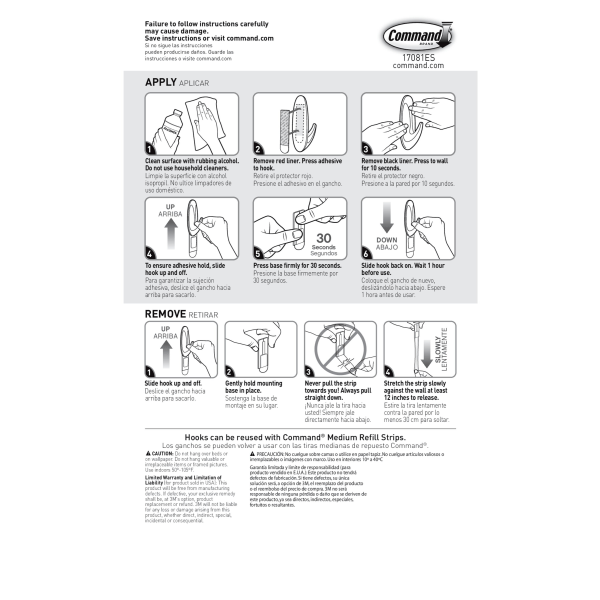 slide 7 of 7, Command Medium Metallic Designer Hooks, Value Pack 4 Hooks, 6 Strips, 1 ct