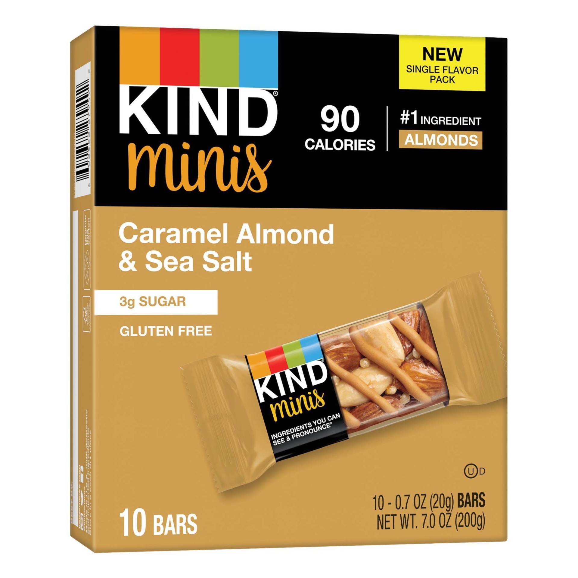 slide 1 of 1, KIND Caramel Almond & Sea Salt Mini Bars, 7 oz