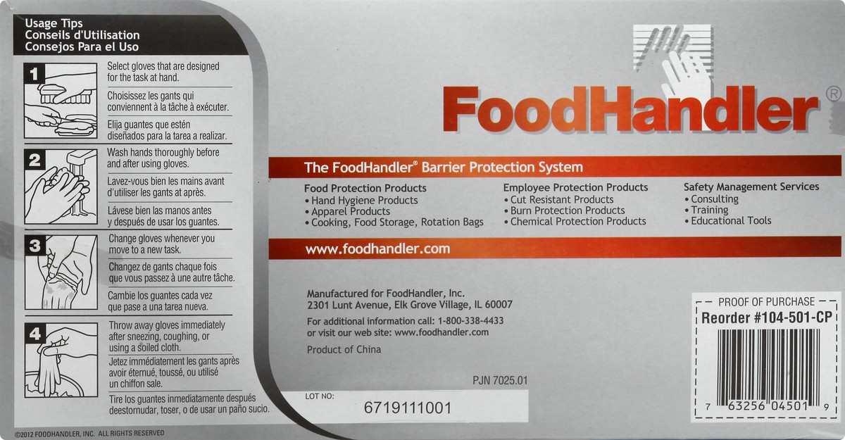 slide 3 of 11, FoodHandler Poly Unisize Gloves 500 ea, 500 ct