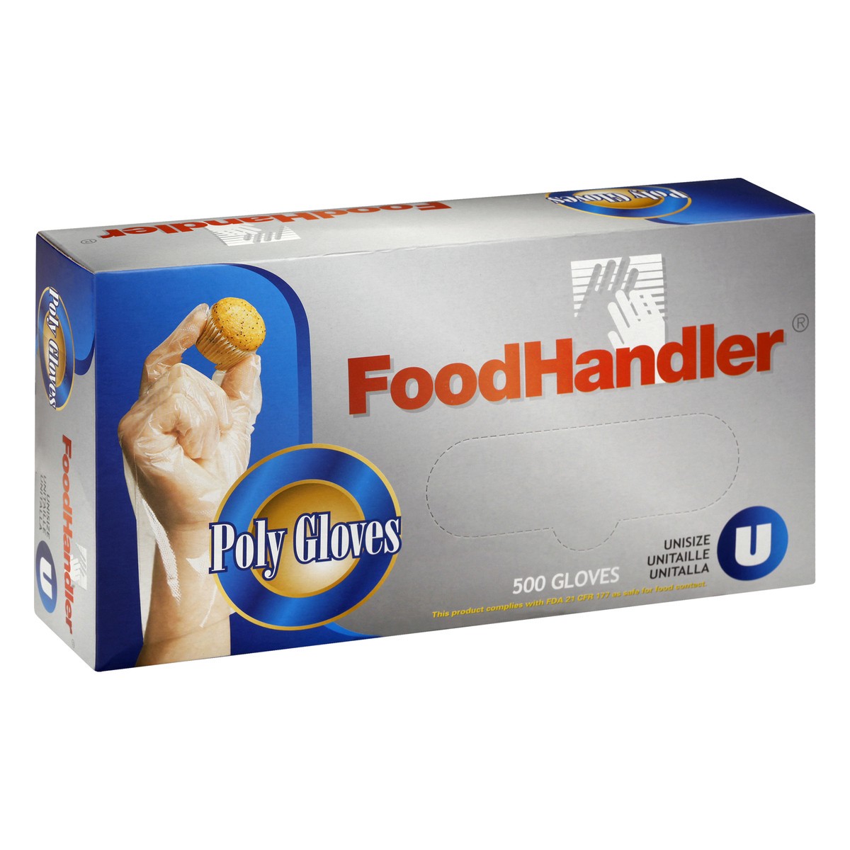 slide 8 of 11, FoodHandler Poly Unisize Gloves 500 ea, 500 ct