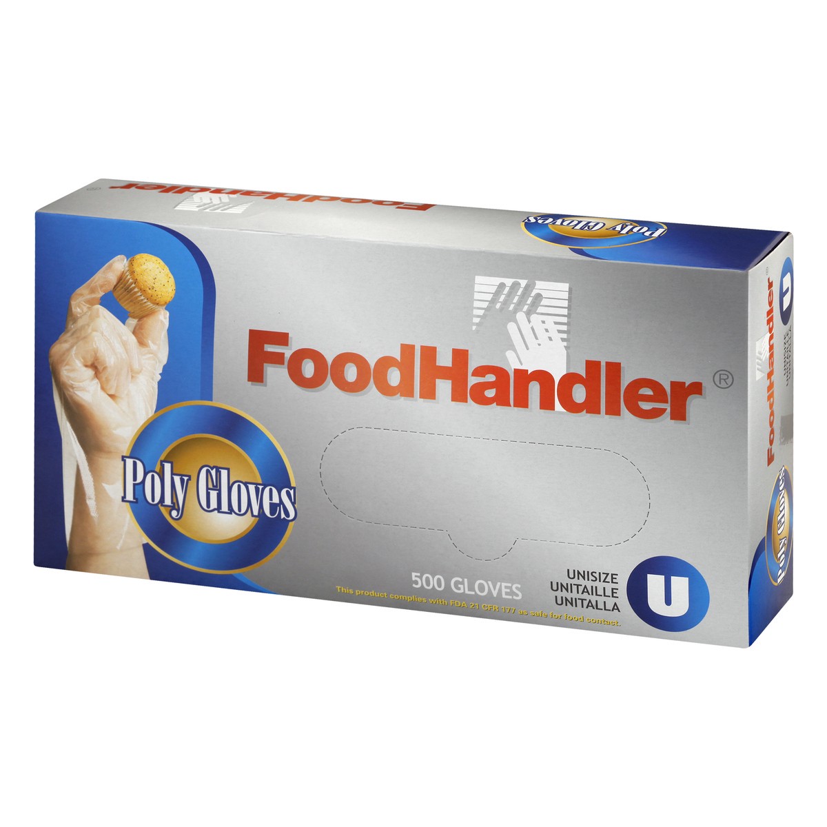 slide 10 of 11, FoodHandler Poly Unisize Gloves 500 ea, 500 ct