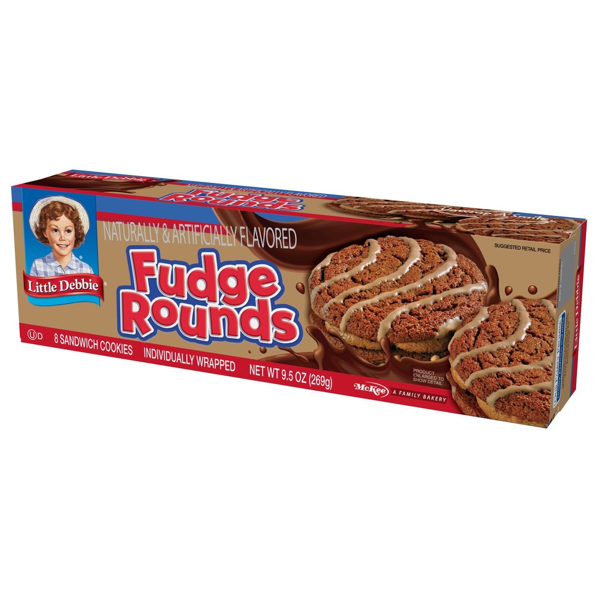 slide 4 of 13, Little Debbie Snack Cakes, Little Debbie Family Pack Fudge Rounds, 8 ct