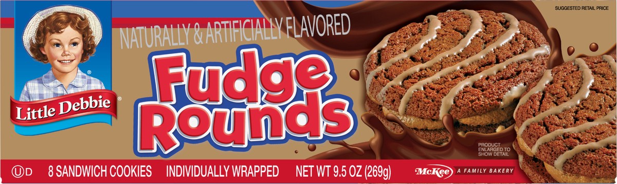 slide 7 of 13, Little Debbie Snack Cakes, Little Debbie Family Pack Fudge Rounds, 8 ct