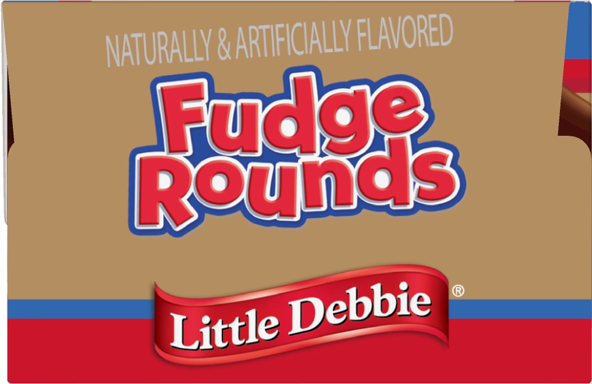 slide 10 of 13, Little Debbie Snack Cakes, Little Debbie Family Pack Fudge Rounds, 8 ct