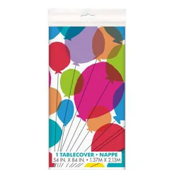 unique Balloons & Rainbow Birthday Plastic Table Cover