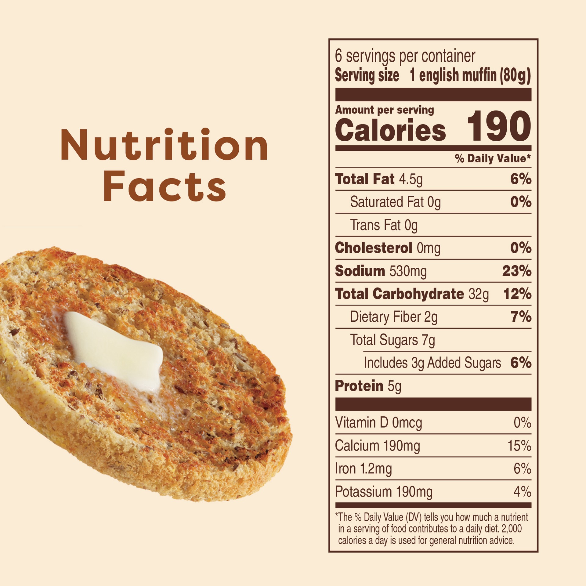 slide 4 of 5, Glutino Gluten Free Multi Grain English Muffin, 16.9 oz, 16.9 fl oz