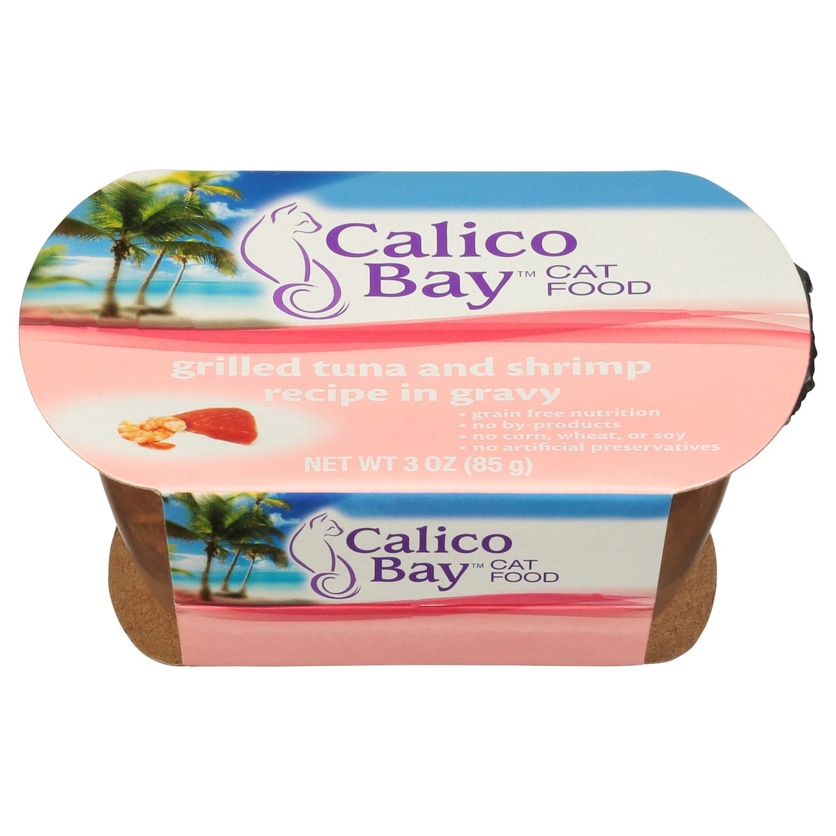 slide 10 of 10, Calico Bay Grilled Tuna and Shrimp Recipe in Gravy Cat Food 3 oz, 3 oz