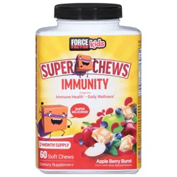 Force Factor Kids Apple Berry Burst Immunity 60 Soft Chews