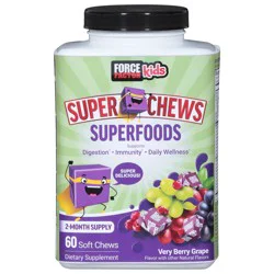 Force Factor Kids Very Berry Grape Superfoods 60 Soft Chews