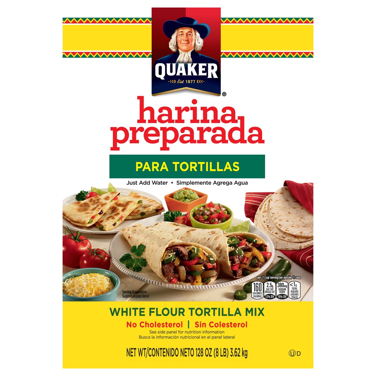 slide 8 of 8, Quaker White Flour Tortilla Mix 128 oz, 8 lb