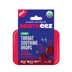 Sootheez Organic Throat Soothing Drops - Wild Cherry - 14 ct
