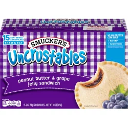Smucker's Uncrustables Peanut Butter and Concord Grape Jelly Sandwich
