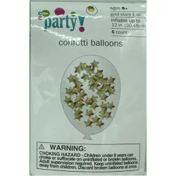 Meijer Party Gold Stars Confetti Balloons