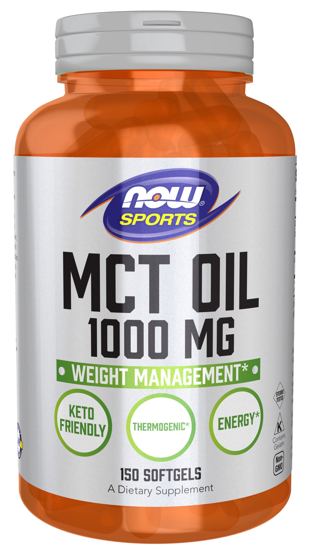 slide 1 of 5, NOW Sports MCT Oil 1000 mg - 150 Softgels, 150 ct