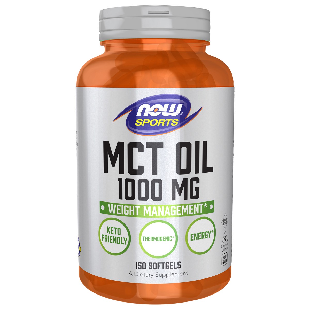slide 1 of 5, NOW Sports MCT Oil 1000 mg - 150 Softgels, 150 ct