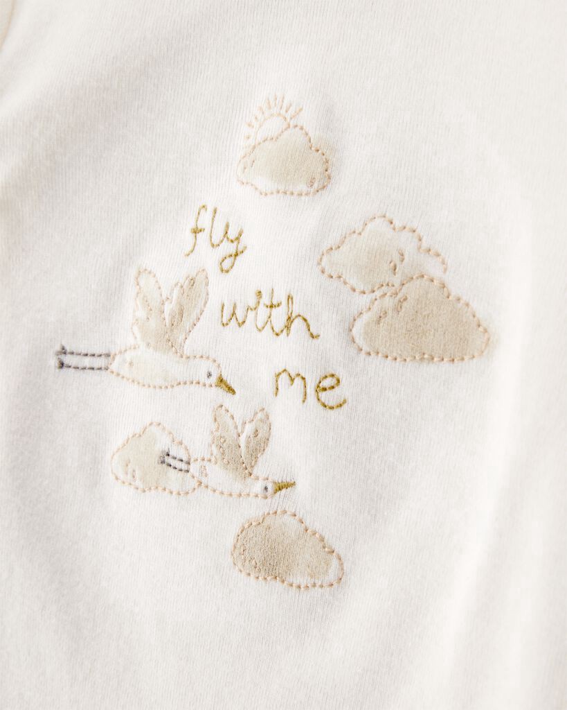 slide 4 of 4, Carter's Baby 4-Piece Cloud Print Outfit Set - White/Tan White/Tan NB, 4 pc