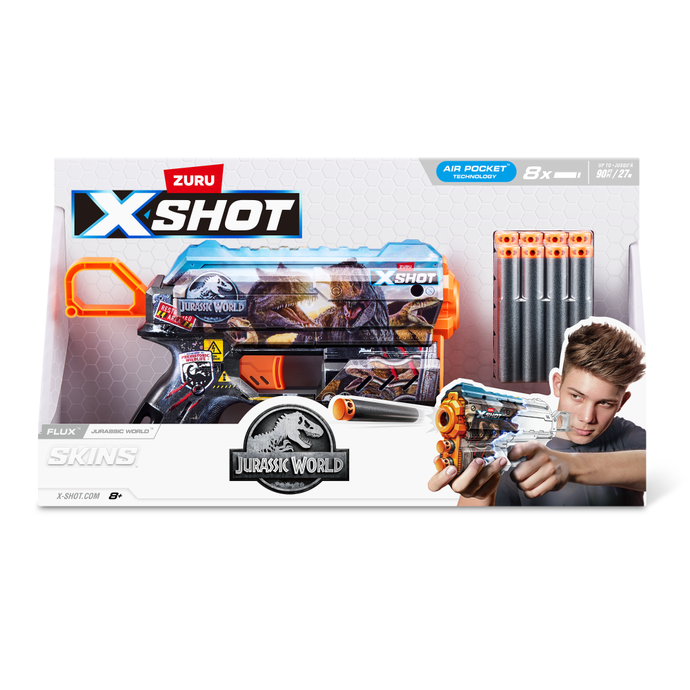 slide 2 of 3, Zuru X-Shot Jurassic World Skins Series Blaster with 8 Darts, 1 ct