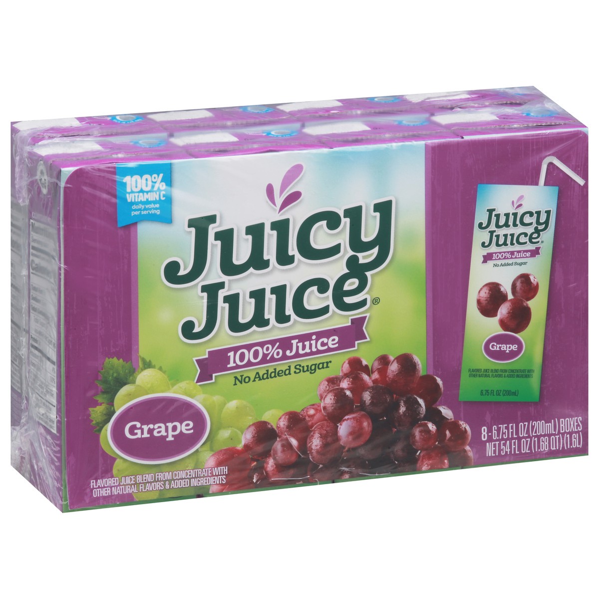 slide 3 of 9, Juicy Juice Grape 100% Juice - 8 ct, 8 ct