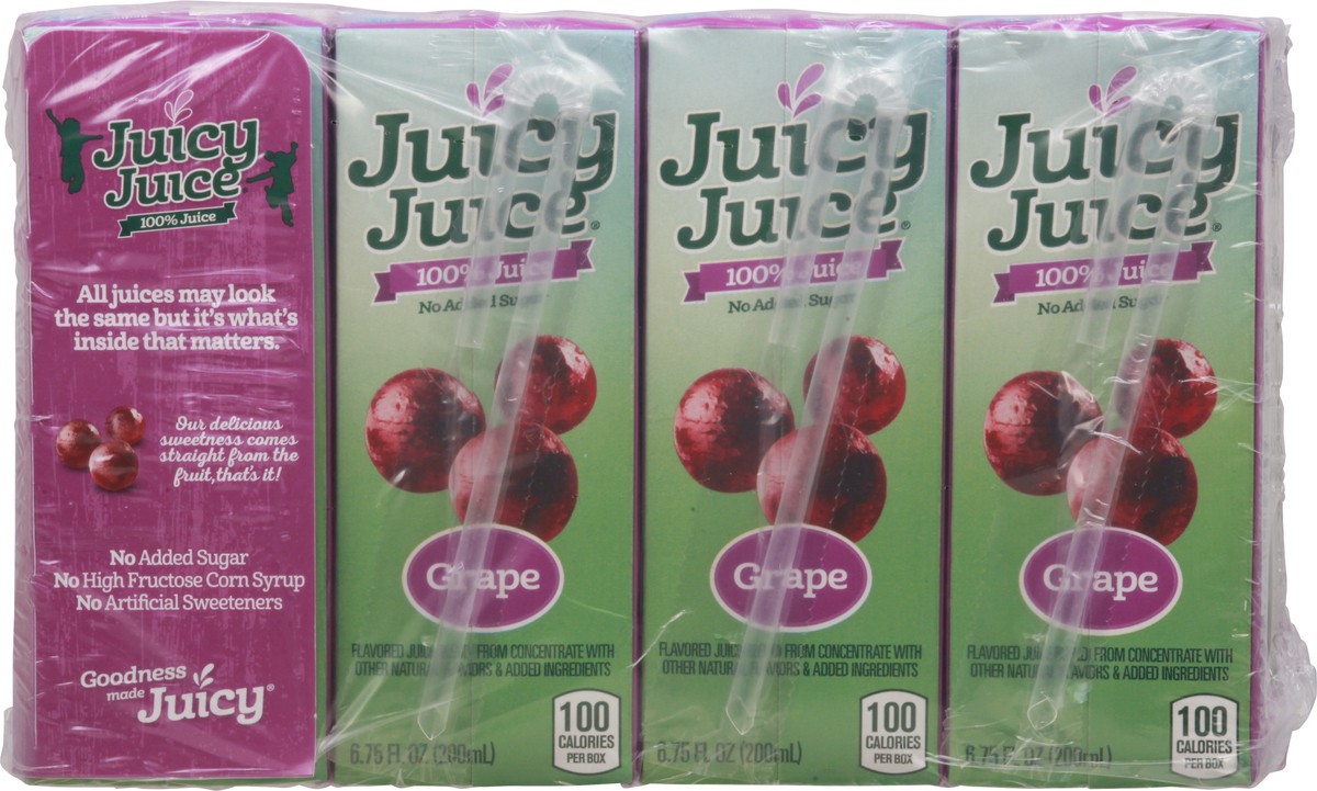 slide 9 of 9, Juicy Juice Grape 100% Juice - 8 ct, 8 ct