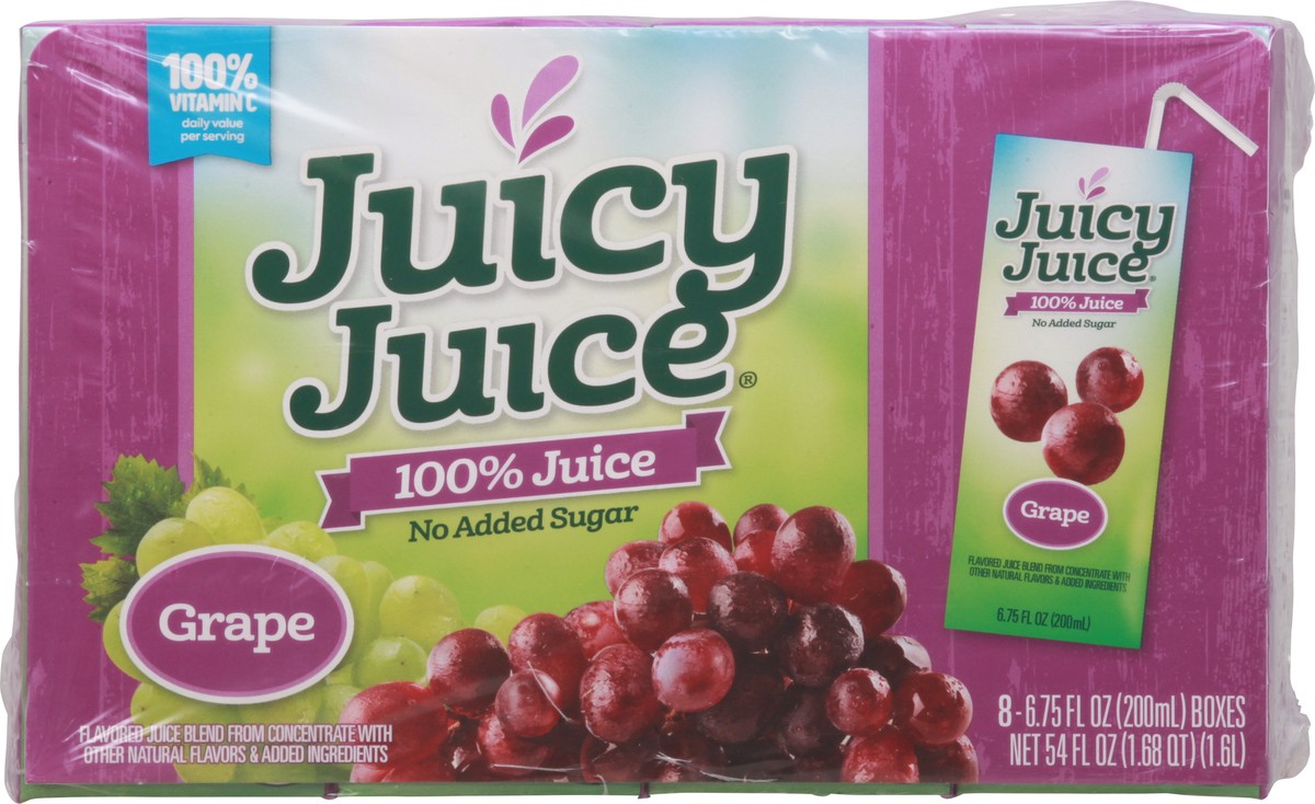 slide 5 of 9, Juicy Juice Grape 100% Juice - 8 ct, 8 ct