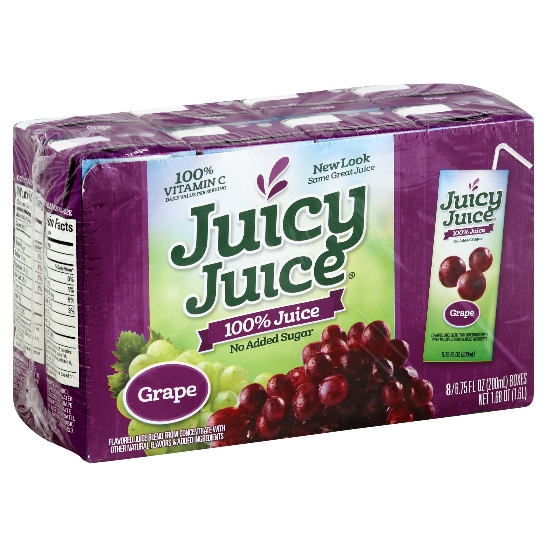 slide 1 of 9, Juicy Juice Grape 100% Juice - 8 ct, 8 ct