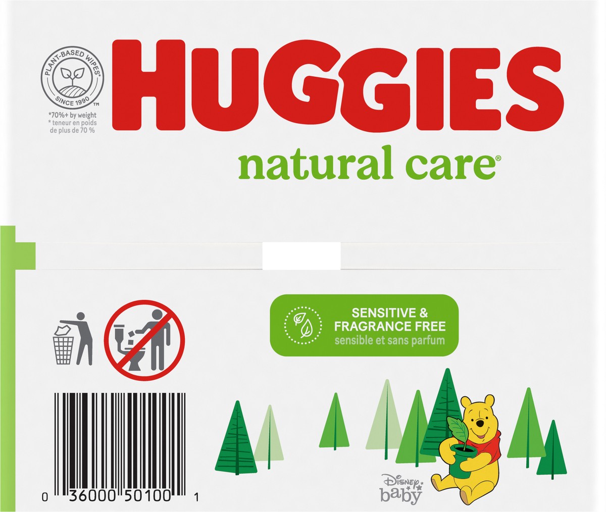 slide 9 of 9, Huggies Natural Care Sensitive Baby Wipes, Unscented, 2 Refill Packs (352 Wipes Total), 352 ct