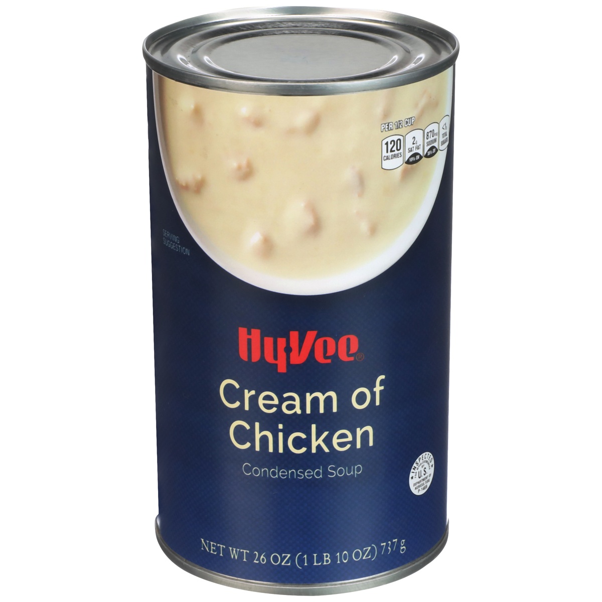 slide 1 of 1, Hy-vee Cream Of Chicken Condensed Soup, 26 oz
