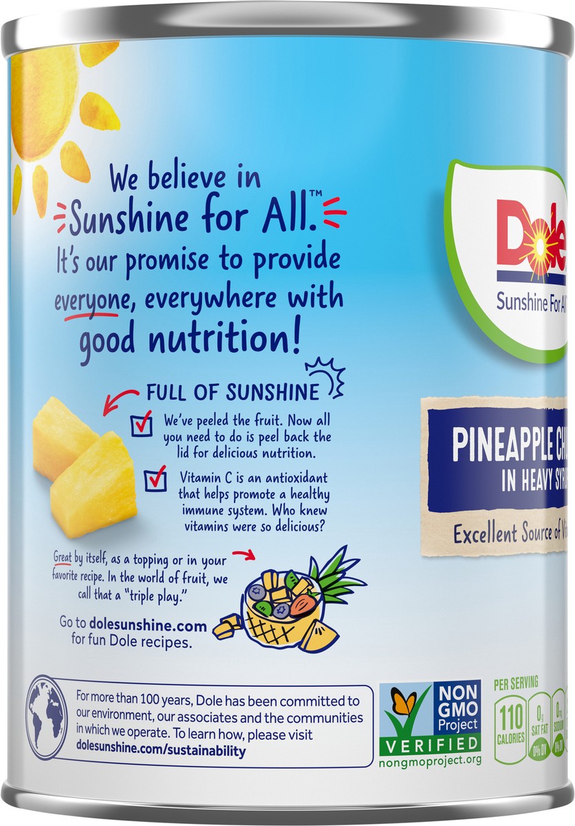 slide 6 of 9, Dole Pineapple Chunks in Heavy Syrup, 20 oz