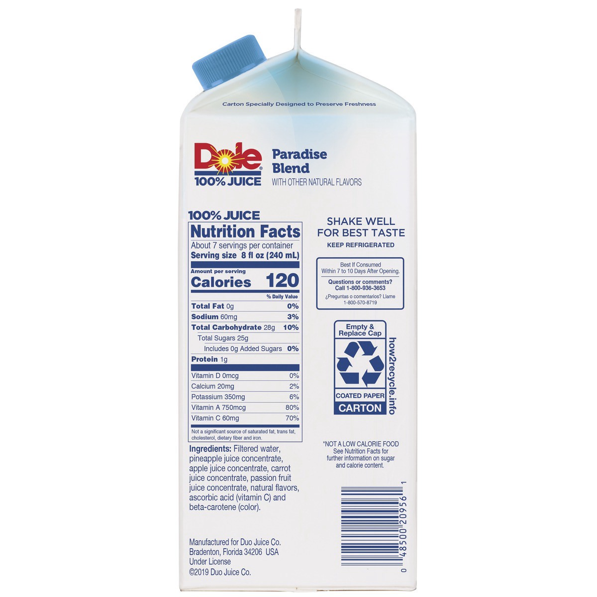 slide 2 of 8, Dole Chilled Juice - 59 fl oz, 59 fl oz