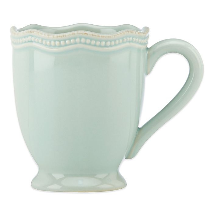 slide 1 of 1, Lenox French Perle Bead Mug - Ice Blue, 1 ct