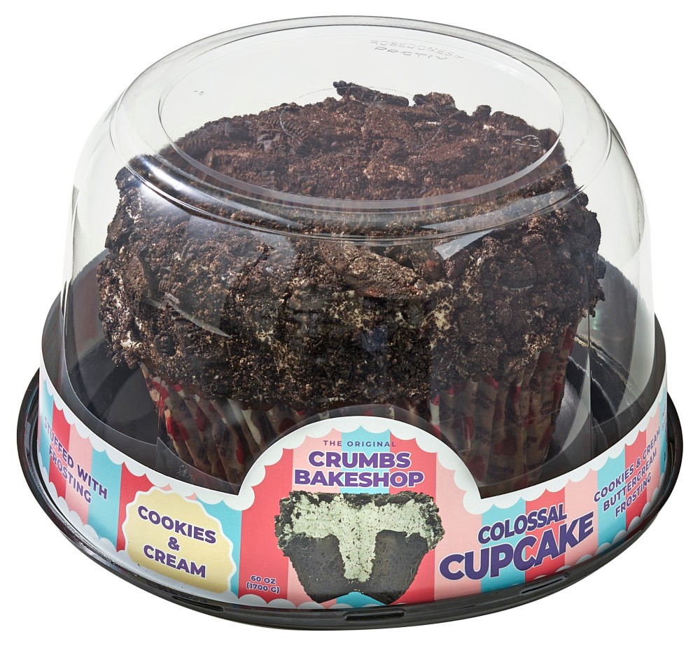 slide 2 of 3, Crumbs Bakery Cookies & Cream Colossal Cupcake, 60 oz