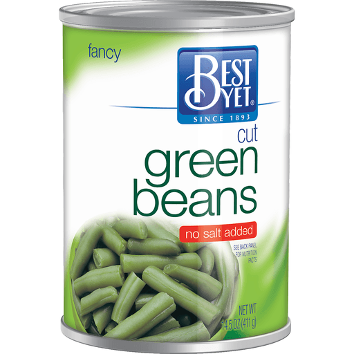 slide 1 of 1, Best Yet No Salt Cut Green Beans, 14.5 oz