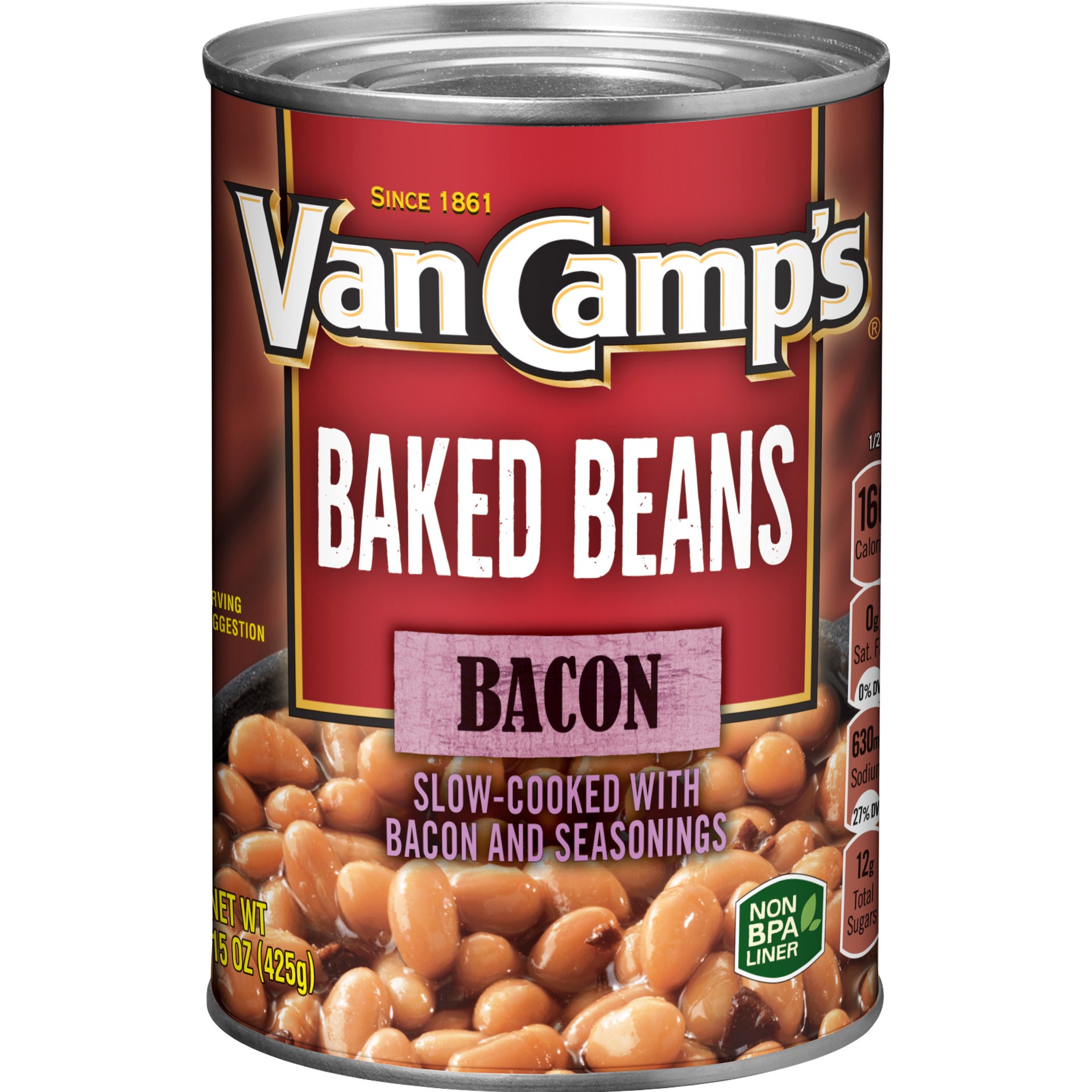 slide 1 of 2, Van Camp's Bacon Baked Beans, Canned Beans, 15 OZ, 15 oz