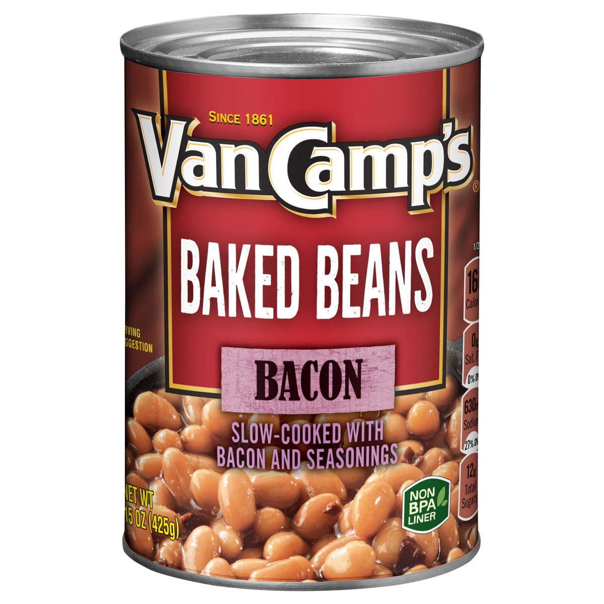 slide 1 of 2, Van Camp's Bacon Baked Beans, Canned Beans, 15 OZ, 15 oz