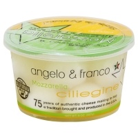 slide 1 of 1, Angelo & Franco Cheese Mozzarella Ciliegine, 8 oz