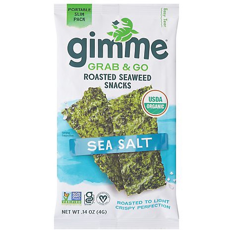 slide 1 of 1, Gimme Seaweed Snack Roasted Sea Salt - 0.14 Oz, 0.14 oz
