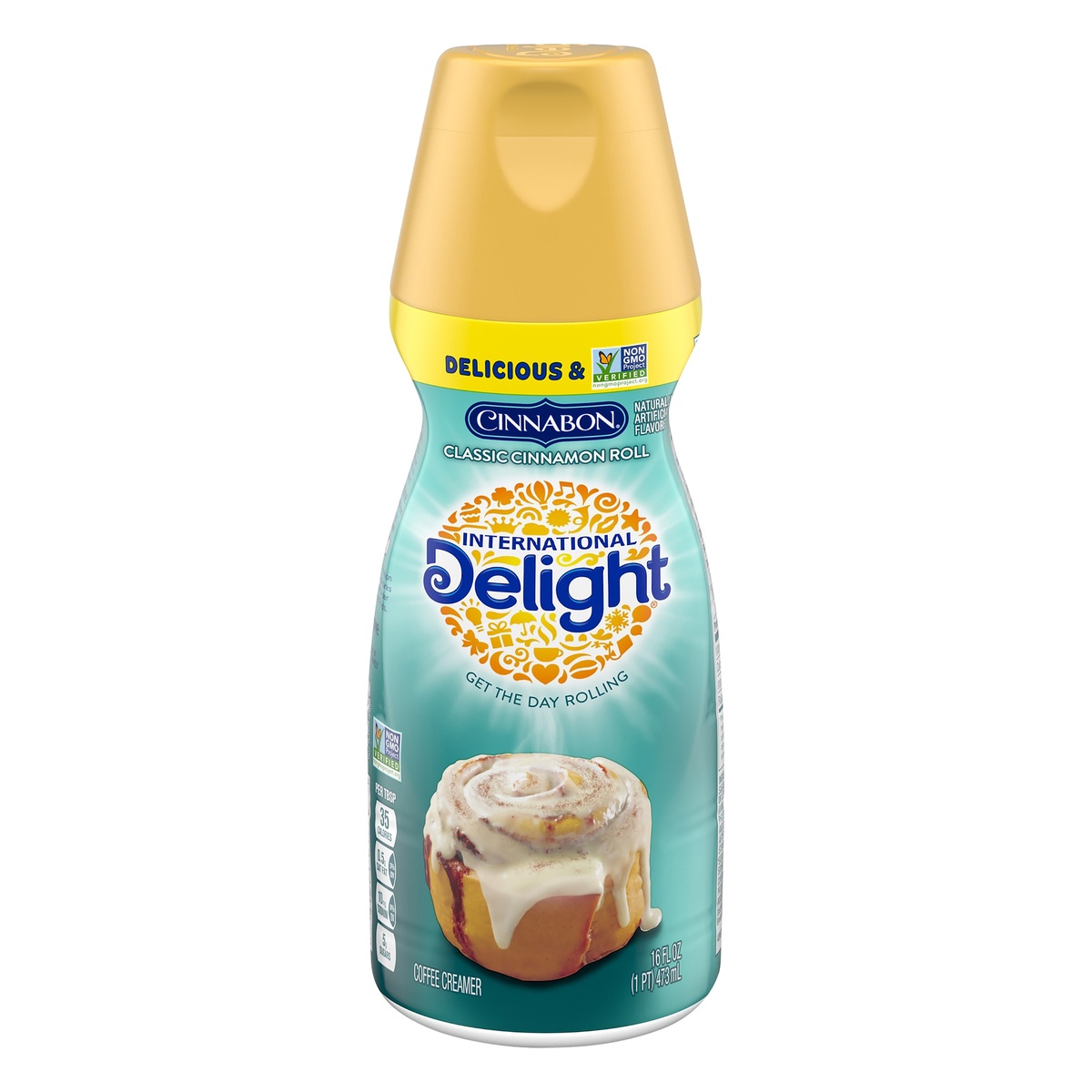 slide 1 of 8, International Delight Cinnabon Classic Cinnamon Roll Gourmet Coffee Creamer, 16 fl oz