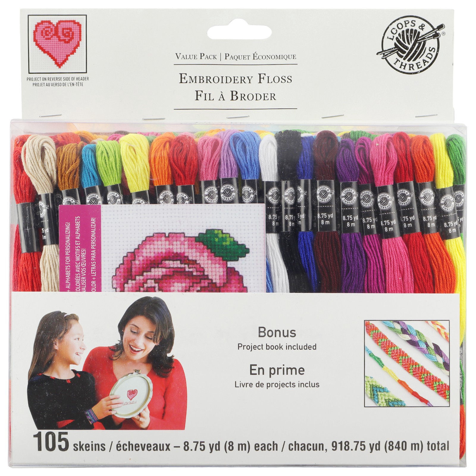 slide 3 of 6, Embroidery Floss Value Pack By Loops & Threads, 105ct., 105 ct