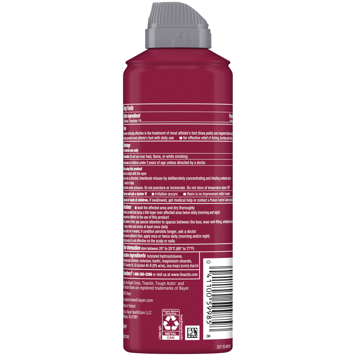 slide 20 of 25, Tinactin Powder Spray Tolnaftate Antifungal 4.6 oz, 4.6 oz