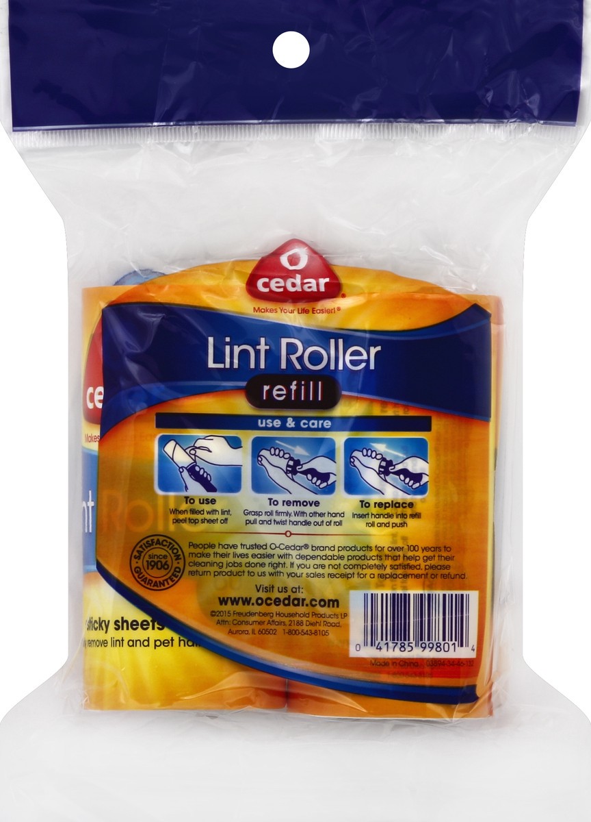 slide 5 of 9, O-Cedar Lint Roller Refills 2 ea, 2 ct