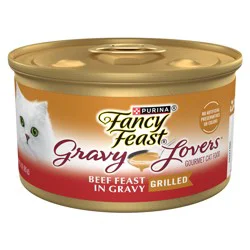 Fancy Feast Purina Fancy Feast Gravy Lovers Beef Feast Gourmet Cat Food in Wet Cat Food Gravy - 3 oz. Can
