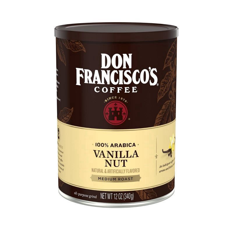 slide 1 of 50, Don Francisco's Vanilla Nut Flavored Ground Coffee, 12 oz Can, 12 oz