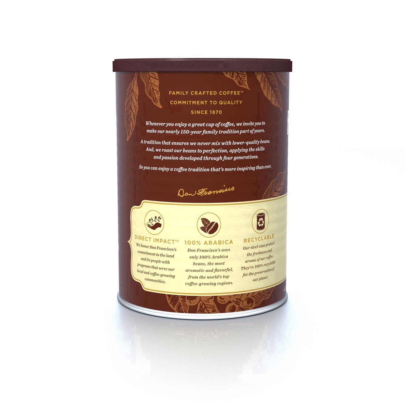 slide 6 of 50, Don Francisco's Vanilla Nut Flavored Ground Coffee, 12 oz Can, 12 oz