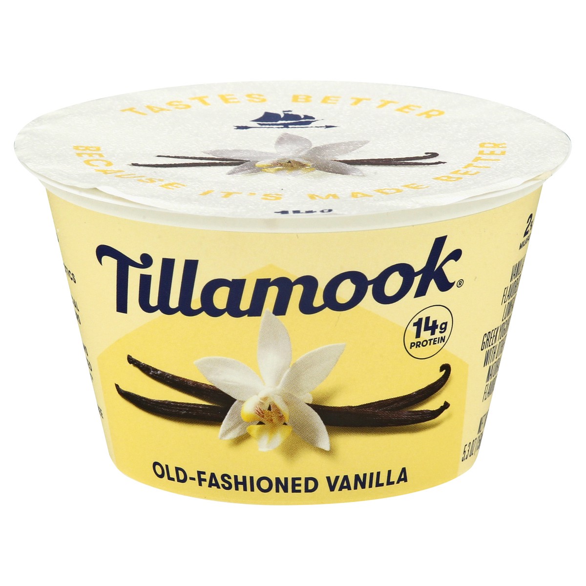 slide 1 of 9, Tillamook Farmstyle Greek Old Fashioned Vanilla Yogurt, 