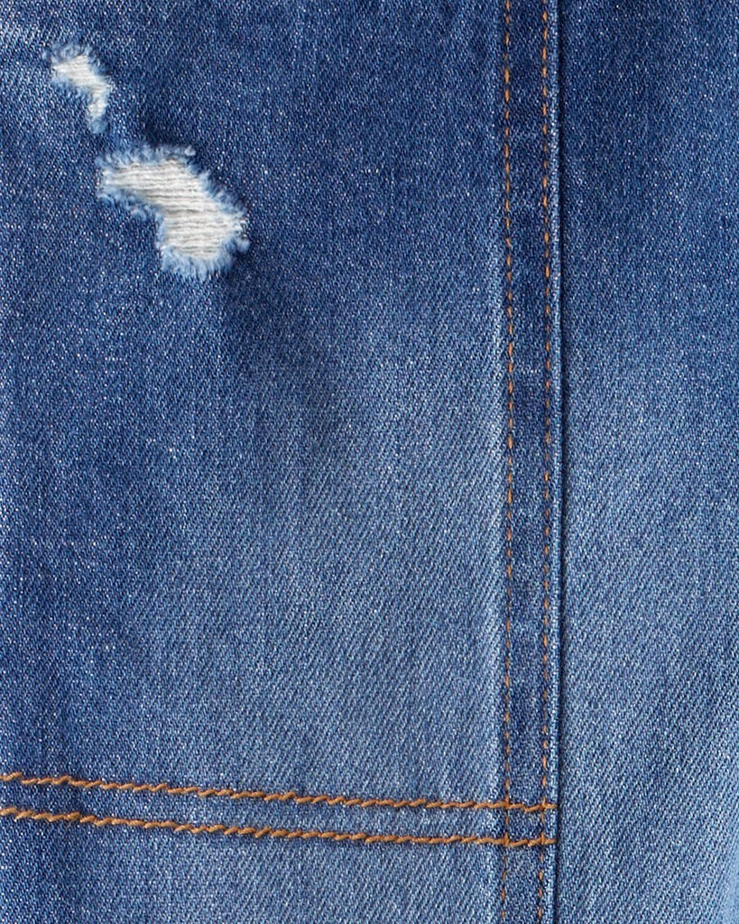 slide 3 of 3, Oshkosh Girls Denim Wide-Leg Jeans - Dark Wash Blue 4, 1 ct