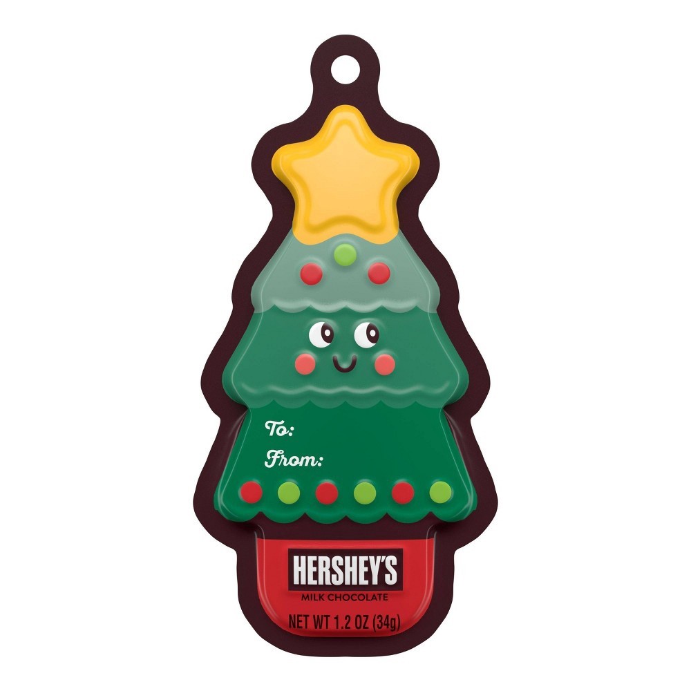 slide 2 of 4, Hershey's Milk Chocolate Santa Gift Tag Holiday Candy, 1.2 oz