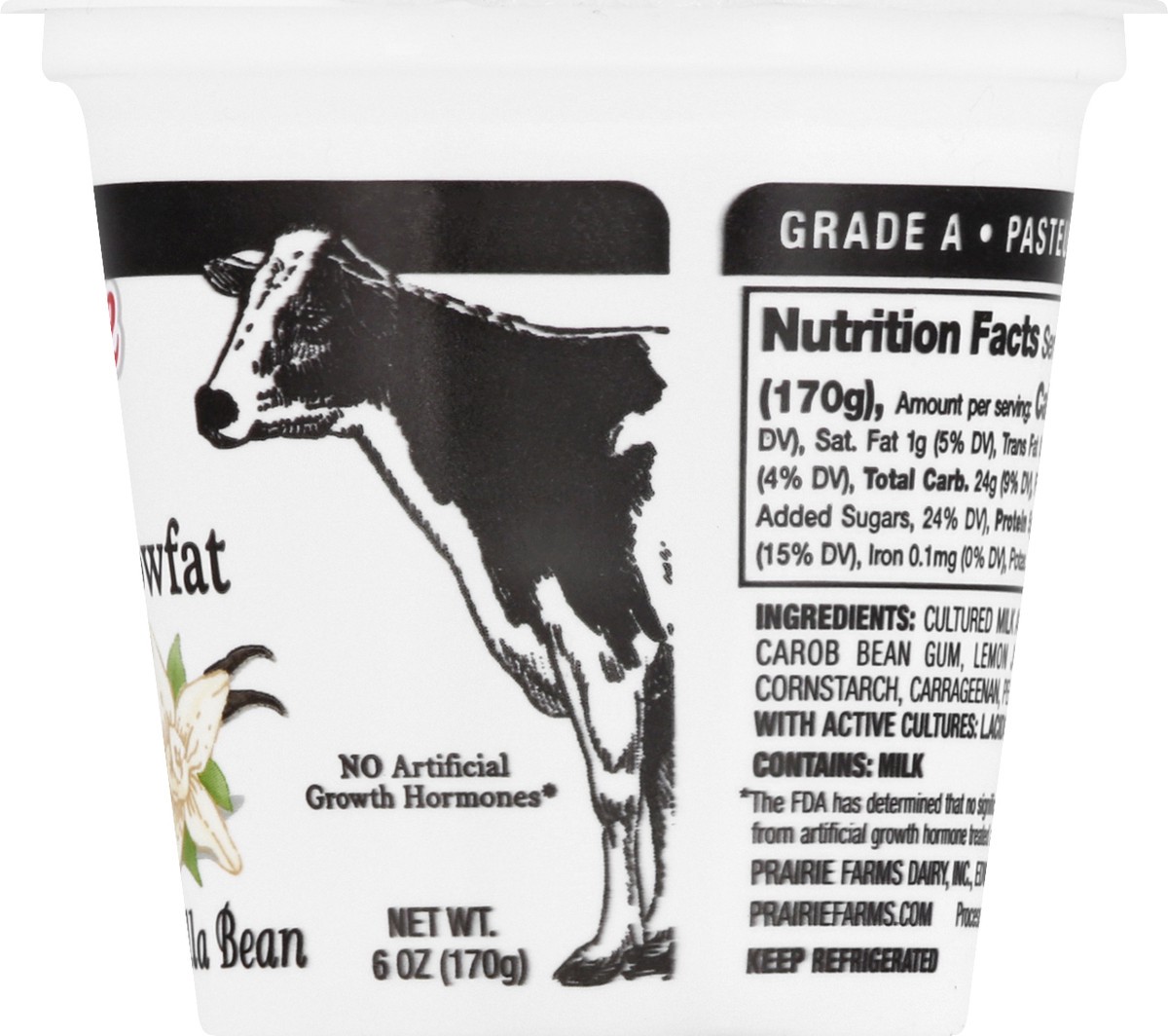slide 3 of 9, Prairie Farms Lowfat Blended Vanilla Bean Yogurt 6 oz, 6 oz