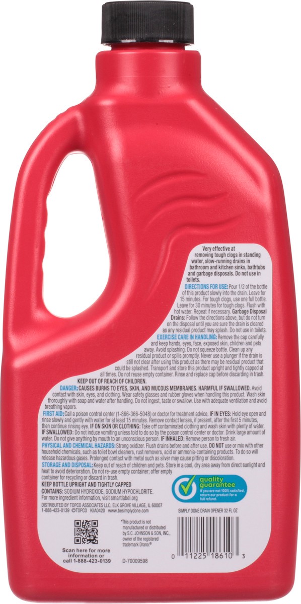 slide 7 of 9, Simply Done Gel Professional Strength Drain Opener 1 qt, 1 qt