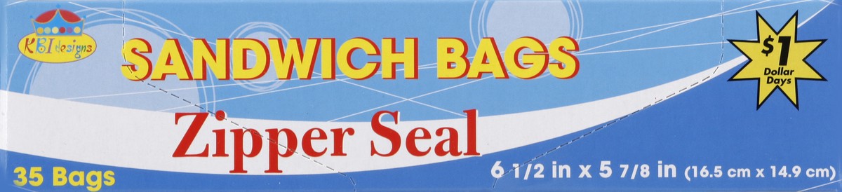 slide 2 of 4, KBI Designs Sandwich Bags 35 ea, 35 ct